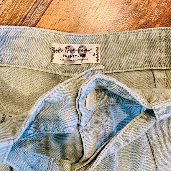 FREE PEOPLE Paloma High-Rise Slouchy Jeans Mint - Picture 7 of 13